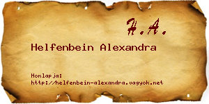 Helfenbein Alexandra névjegykártya