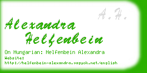 alexandra helfenbein business card